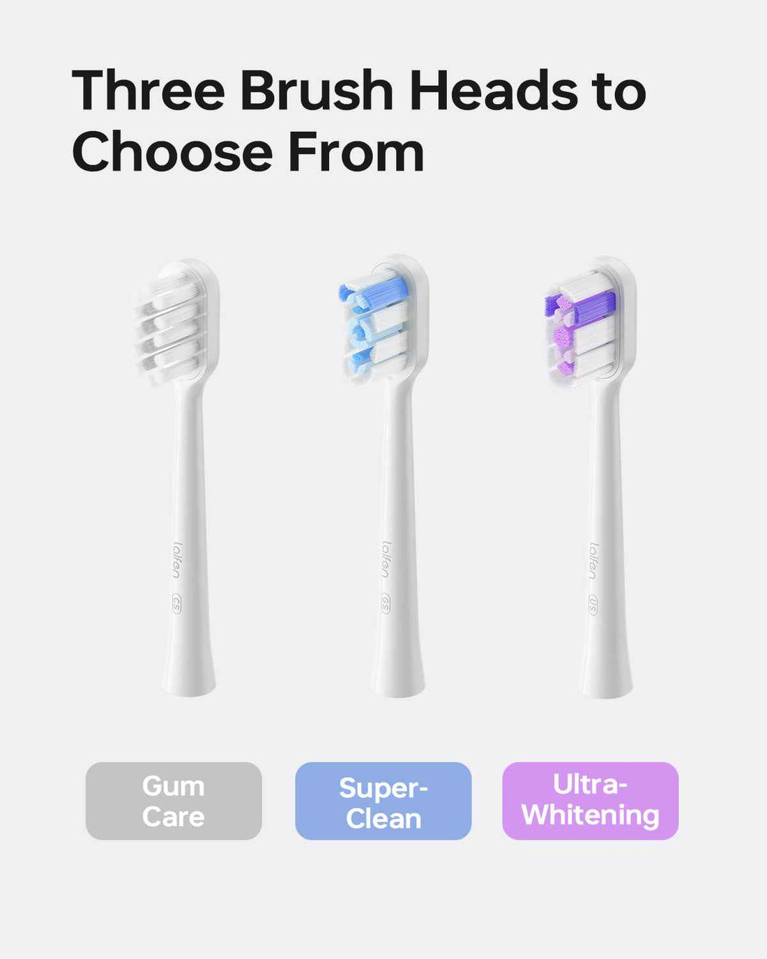 Laifen Wave toothbrush heads 6-pack