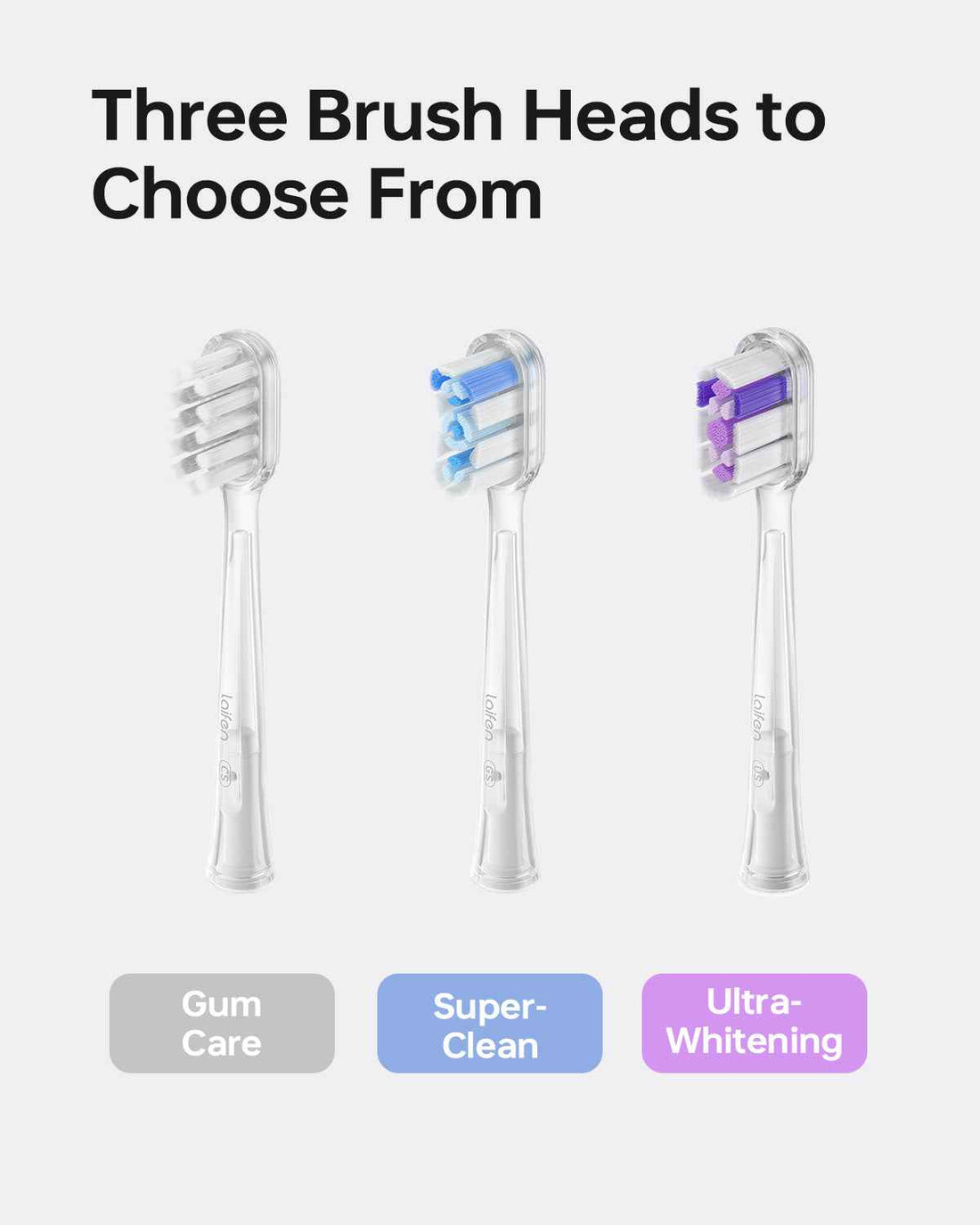 Laifen Wave toothbrush heads 6-pack